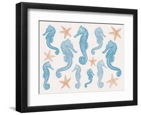 Seahorses and Starfish  2017  (digital)-Sarah Hough-Framed Giclee Print