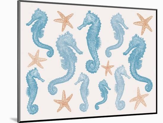 Seahorses and Starfish  2017  (digital)-Sarah Hough-Mounted Giclee Print