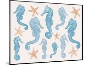 Seahorses and Starfish  2017  (digital)-Sarah Hough-Mounted Giclee Print