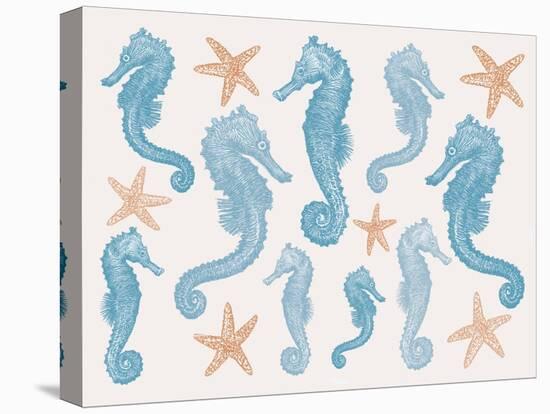 Seahorses and Starfish  2017  (digital)-Sarah Hough-Stretched Canvas