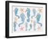 Seahorses and Starfish  2017  (digital)-Sarah Hough-Framed Giclee Print