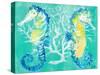 Seahorses on Coral-Julie DeRice-Stretched Canvas