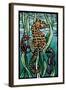 Seahorses - Scratchboard-Lantern Press-Framed Art Print