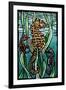 Seahorses - Scratchboard-Lantern Press-Framed Art Print