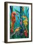 Seahorses-Lantern Press-Framed Art Print