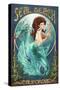 Seal Beach, California - Mermaid-Lantern Press-Stretched Canvas