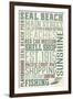 Seal Beach, California - Typography-Lantern Press-Framed Art Print