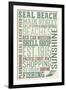 Seal Beach, California - Typography-Lantern Press-Framed Art Print