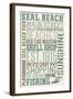 Seal Beach, California - Typography-Lantern Press-Framed Art Print