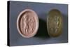 Seal Depicting Male Figure in Front of Votive Altar-null-Stretched Canvas