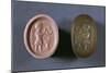 Seal Depicting Male Figure in Front of Votive Altar-null-Mounted Giclee Print