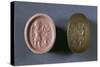 Seal Depicting Male Figure in Front of Votive Altar-null-Stretched Canvas