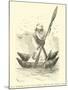 Seal Fisherman with His Balsero, Type of the Pacific Coast-Édouard Riou-Mounted Giclee Print