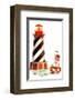 Seal Harbor Light-Lisa Danielle-Framed Art Print