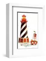 Seal Harbor Light-Lisa Danielle-Framed Art Print