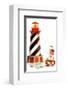 Seal Harbor Light-Lisa Danielle-Framed Art Print