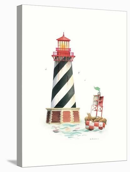 Seal Harbor Light-Lisa Danielle-Stretched Canvas