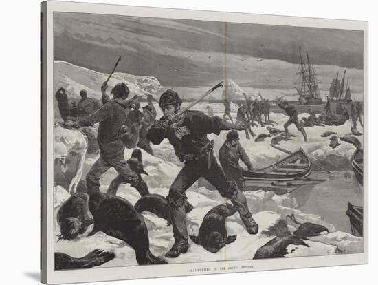 Seal-Hunting in the Arctic Regions-William Heysham Overend-Stretched Canvas