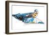 Seal mother, 2022 (mixed media on paper)-Mark Adlington-Framed Giclee Print