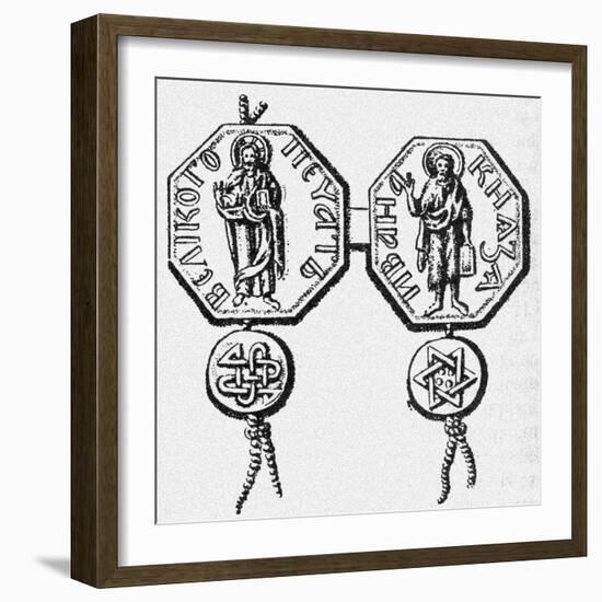 Seal of the Prince Ivan I Kalita (Drawin), 1813-null-Framed Giclee Print