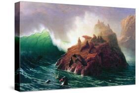 Seal Rock, California-Albert Bierstadt-Stretched Canvas
