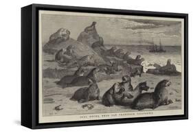 Seal Rocks, Near San Francisco, California-Samuel Edmund Waller-Framed Stretched Canvas