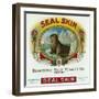 Seal Skin Brand Cigar Box Label-Lantern Press-Framed Art Print