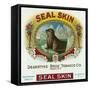 Seal Skin Brand Cigar Box Label-Lantern Press-Framed Stretched Canvas