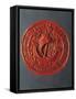 Seal with Hanseatic Cog, Sealing Wax-null-Framed Stretched Canvas