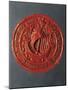 Seal with Hanseatic Cog, Sealing Wax-null-Mounted Giclee Print