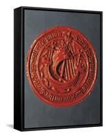 Seal with Hanseatic Cog, Sealing Wax-null-Framed Stretched Canvas