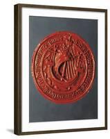 Seal with Hanseatic Cog, Sealing Wax-null-Framed Giclee Print