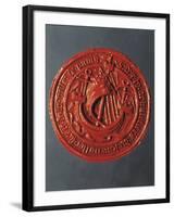 Seal with Hanseatic Cog, Sealing Wax-null-Framed Giclee Print