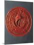 Seal with Hanseatic Cog, Sealing Wax-null-Mounted Giclee Print