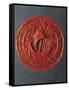 Seal with Hanseatic Cog, Sealing Wax-null-Framed Stretched Canvas