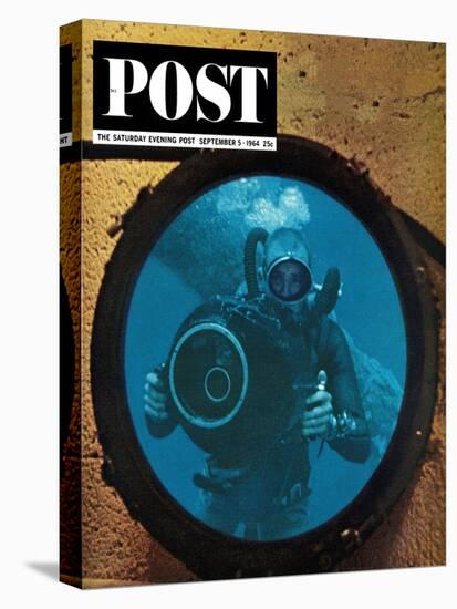 "Sealab Diver," Saturday Evening Post Cover, September 5, 1964-Robert Barth-Stretched Canvas