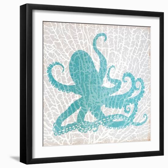 Sealife on Coral V-Julie DeRice-Framed Art Print