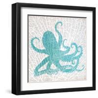 Sealife on Coral V-Julie DeRice-Framed Art Print