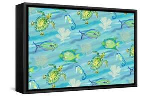 Sealife Rectangle I-Julie DeRice-Framed Stretched Canvas