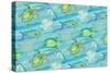 Sealife Rectangle I-Julie DeRice-Stretched Canvas