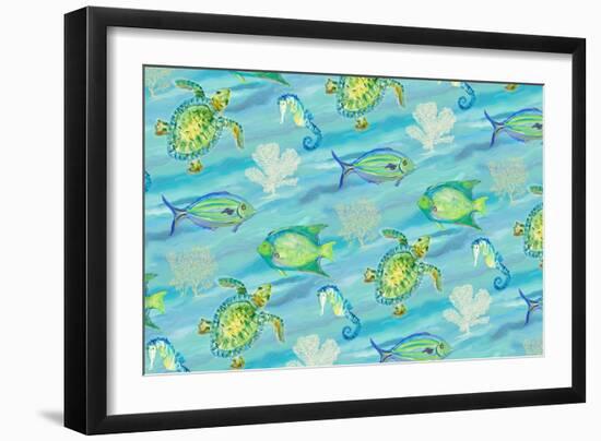 Sealife Rectangle I-Julie DeRice-Framed Art Print