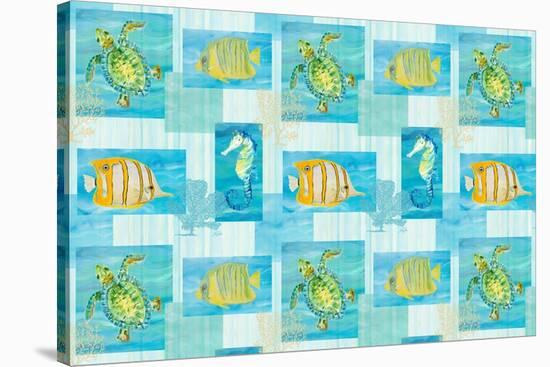 Sealife Rectangle II-Julie DeRice-Stretched Canvas