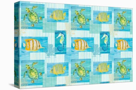 Sealife Rectangle II-Julie DeRice-Stretched Canvas