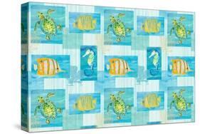 Sealife Rectangle II-Julie DeRice-Stretched Canvas