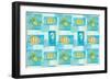 Sealife Rectangle II-Julie DeRice-Framed Art Print