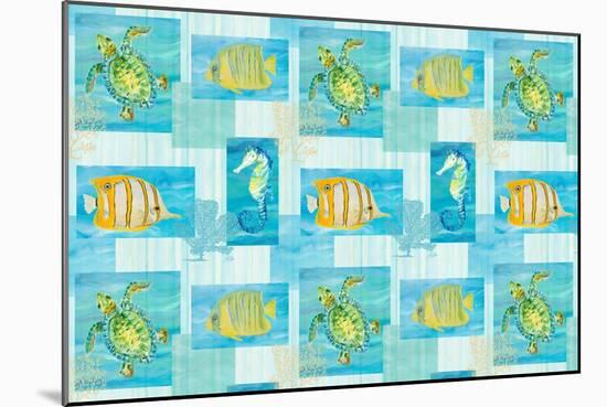 Sealife Rectangle II-Julie DeRice-Mounted Art Print