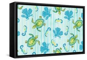 Sealife Rectangle III-Julie DeRice-Framed Stretched Canvas