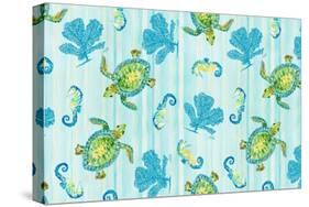 Sealife Rectangle III-Julie DeRice-Stretched Canvas