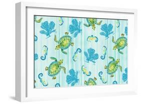 Sealife Rectangle III-Julie DeRice-Framed Art Print