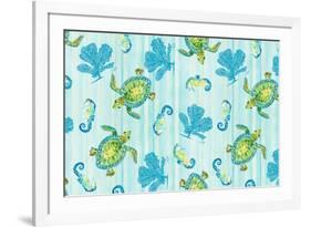 Sealife Rectangle III-Julie DeRice-Framed Premium Giclee Print